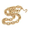13MM 304 Stainless Steel Textured Cable Chain Necklaces NJEW-Z105-02G-4
