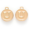 Golden Plated Alloy Enamel Charms X-ENAM-S118-06U-1