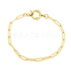 304 Stainless Steel Paperclip Chain Bracelets for Women BJEW-Q344-03G-1