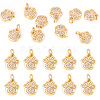 Brass Micro Pave Clear Cubic Zirconia Charms X1-RJEW-T063-38G-NF-1