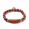 Natural Jasper Beads Charm Bracelets BJEW-K164-B04-1