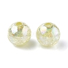 Electroplate Crackle Acrylic Beads CCG-WH0001-10mm-10-2