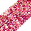 Natural Banded Agate Beads Strands G-P573-A08-01-2
