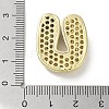 Rack Plating Brass Micro Pave Clear Cubic Zirconia
 Pendants KK-R163-05U-G-3
