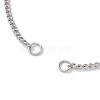 Non-Tarnish 304 Stainless Steel Curb Chain Bracelet Slider Making AJEW-JB01244-02-2