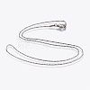 304 Stainless Steel Snake Chain Necklaces NJEW-L167-02B-P-2