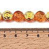 Electroplate Baking Paint Transparent Glass Beads Strands GL-CBA2ED2-05B-4