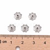 Tarnish Resistant 304 Stainless Steel 8-Petal Flower Bead Caps X-STAS-J011-03-4