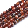 Natural Striped Agate/Banded Agate Beads G-J371-07-6mm-1