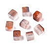 Frosted Glass Beads with Golden Glitter Powder X1-DGLA-NH001-8mm-01G-1