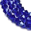 Transparent Electroplate Glass Beads Strands EGLA-A039-T4mm-B06-3