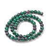 Round Dyed Natural Gemstone Bead Strands X-G-R345-6mm-15-2