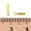 Rack Plating Brass Folding Crimp Ends KK-P274-03G-3