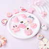 15Pcs 15 Styles Food Grade Eco-Friendly Silicone Focal Beads SIL-YW0001-51-3