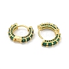 Rack Plating Brass Micro Pave Cubic Zirconia Hoop Earring EJEW-C102-13G-02-2