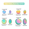 40Pcs Ion Plating(IP) 304 Stainless Steel Charms STAS-DC0005-79-4