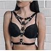PU Leather & Alloy Harness Chest Waist Chain for Women WGB91D6-16-1