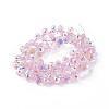Transparent Electroplate Glass Beads Strands LS-EGLA-F152A-AB03-2