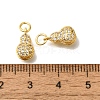 Rack Plating Brass Micro Pave Cubic Zirconia Charms KK-F883-08G-3