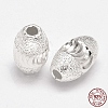 Fancy Cut Oval 925 Sterling Silver Textured Beads STER-F012-21C-1
