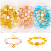 3 Sets 3 Styles DIY Lampwork Beads & Alloy Pendant & Link & Bead Caps Jewelry Findings Kits DIY-TA0011-60-2