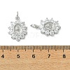 SHEGRACE Brass Micro Pave Cubic Zirconia Pendants XGRQ3P414-617P-3
