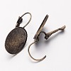 Antique Bronze Brass Leverback Earring Findings X-KK-H170-AB-2