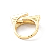 Rack Plating Brass Enamel Cuff Ring for Women RJEW-F143-03G-3