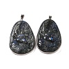 Natural Labradorite Carved Deer Big Pendants G-B085-10P-1
