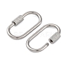 Non-Tarnish 304 Stainless Steel Screw Carabiner Lock Charms STAS-K192-01P-A-2