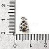 Teardrop Brass with Glass Charms KK-G525-09P-4