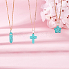 24Pcs 6 Styles Synthetic Turquoise Pendants Sets G-AR0005-22-4