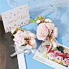 CRASPIRE 2Pcs 2 Style Silk Cloth Rose Flower Boutonniere Brooch & Wrist Corsage AJEW-CP0001-52-4