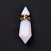 Faceted Glass Perfume Bottle Pendants GLAA-G080-01J-G-2