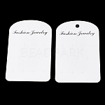 Cardboard Jewelry Display Cards, for Hanging Earring & Necklace Display,  Rectangle, Women Pattern, 6x5x0.05cm, Hole: 2~5mm