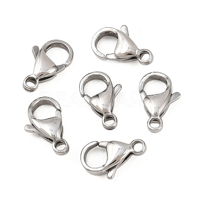 Tarnish Resistant 304 Stainless Steel Lobster Claw Clasps X-STAS-AB16-1