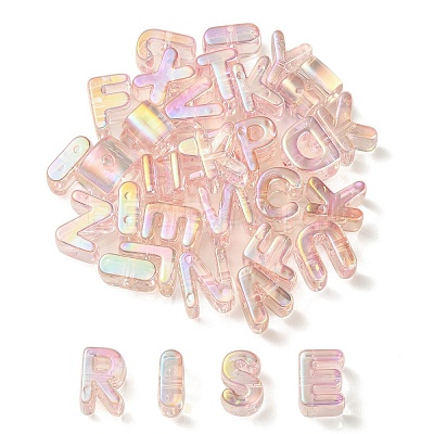 UV Plating Rainbow Iridescent Acrylic Beads OACR-C012-02F-1-1