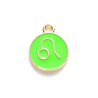 Alloy Enamel Pendants X-ENAM-S124-01A-06G-1
