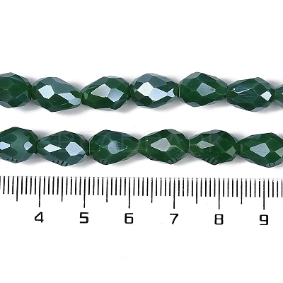 Opaque Solid Color Electroplate Glass Beads Strands EGLA-N013-P6mm-B04-1