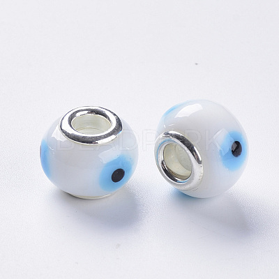 Handmade Lampwork European Beads LAMP-S193-008F-1