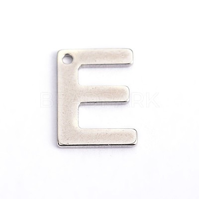 Tarnish Resistant 304 Stainless Steel Letter Charms LS-X-STAS-O072-E-1