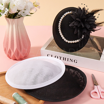 2Pcs 2 Colors Imitation Hemp Hat Embryo DIY-GF0009-72-1