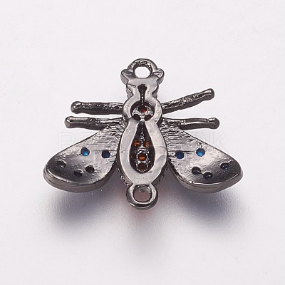 Brass Cubic Zirconia Links KK-P134-49-1