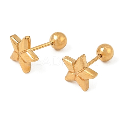 304 Stainless Steel Stud Earrings for Women SA-CBA44F8-04G-02-1