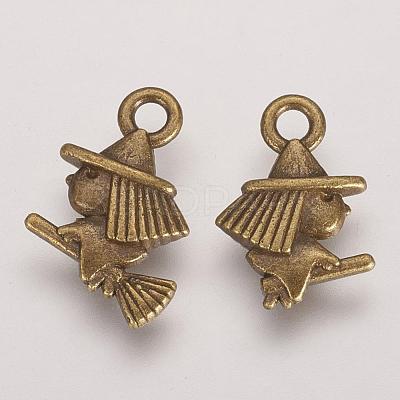 Tibetan Style Alloy Pendants TIBEP-49576-AB-FF-1