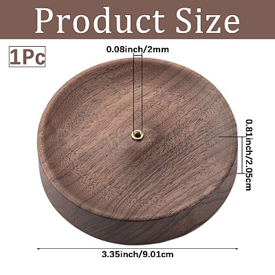 Black Walnut Incense Holder AJEW-CN0006-26-1