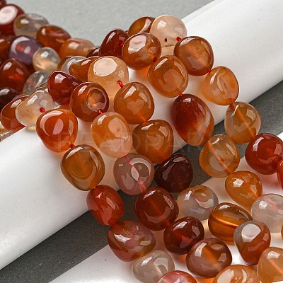 Natural Brazil Red Agate Beads Strands G-L599-A01-02-1