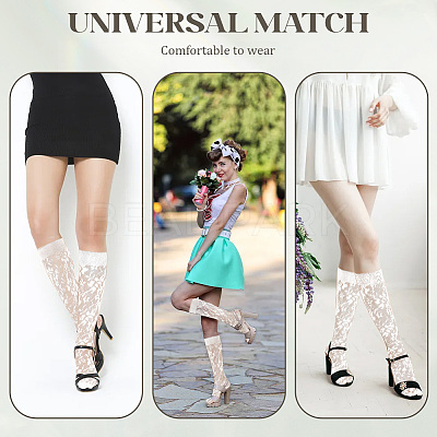 Nylon Calf Long Socks for Women Girls AJEW-WH20006-235B-1