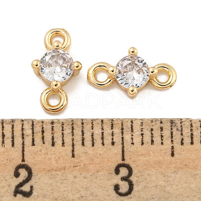 Rack Plating Brass Pave Clear Cubic Zirconia Links KKB-L215-047B-LG-1