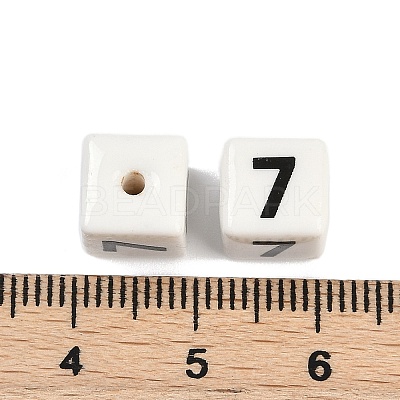 Glazed Porcelain Beads PORC-R003-07-07-1